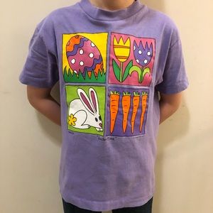 Purple Girls Easter short sleeve t-shirt